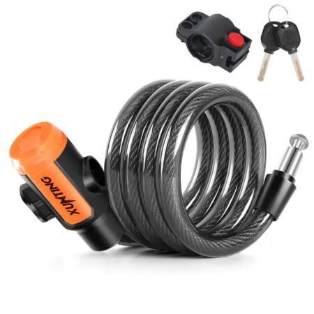 Weatherproof Anti-Theft Bike Cable Lock with Mounting Bracket